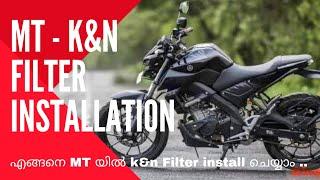 Modified MT15 | K&N air filter installation in mt15 | mrmachiner |#modification #mt15 #india