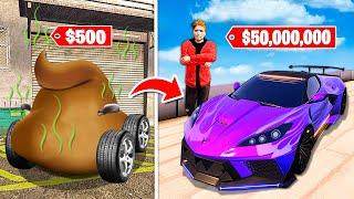 $500 CAR vs $50,000,000 SUPERCAR In GTA 5! (Mods)