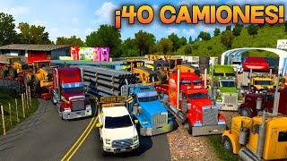 ¡MÁS DE 40 CAMIONES POR LA FRIJOLERA! | American Truck Simulator