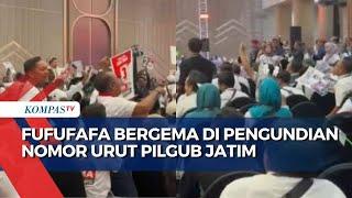 Yel-Yel Fufufafa Bergema Warnai Pengundian Nomor Urut Cagub-Cawagub Jatim