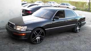 DUBSandTIRES.com 20 Inch Ruff Racing 954 Black Wheels 2000 Lexus LS400 Rims Tires Forgiato Asanti