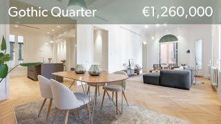 Outstanding luxury apartment for sale in a historic building in the Gothic Quarter, Barcelona