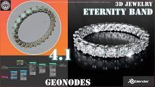 Eternity Band Jewelry 3D Geometry Nodes Blender Rohrbach