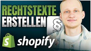 Shopify Rechtstexte erstellen in 9 Minuten | Shopify Tutorial 2024