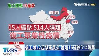 復工爆12起聚集感染　陸增15確診514隔離