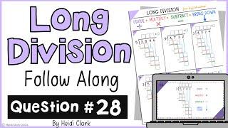 #28 how to do the standard algorithm for long division