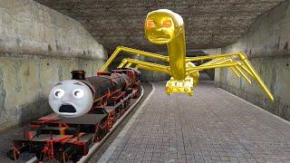 Building a  Monster Thomas Train Chased By Gold Thomas Train in Garry's Mod