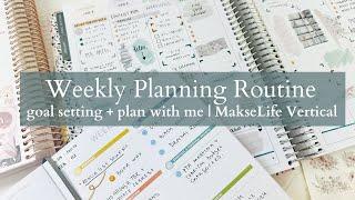 Weekly Planning Routine | Goal Setting + Functional PLAN WITH ME | 1st MakseLife Vertical Planner