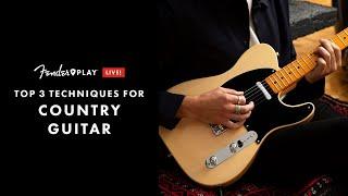 Top 3 Techniques for Lead Country Guitar | Fender Play LIVE | Fender