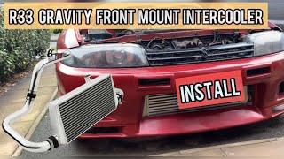 R33 GTST Gravity Intercooler Install - how to install r33 front mount intercooler