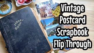 Complete Vintage Scrapbook Flip Through / Vintage Postcards / Vintage California / Vintage Hollywood