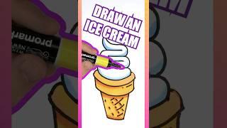 ️ How to draw an ice cream:  #howtodraw #drawingtutorial