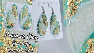 Polymer Clay Turquoise Earrings Design Idea and Tutorial / LoviCraft