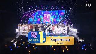 aespa (에스파) - 'Supernova' 8th Win (TRIPLE CROWN) on SBS Inkigayo 240623