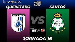 Resumen y Goles | Querétaro vs Santos | Liga BBVAMX | Grita México A21 - Jornada 16