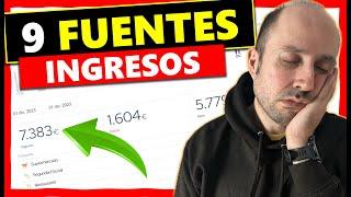 🟢Mis 7 FUENTES de INGRESOS 2024 +  ¡2 NUEVAS! así genero INGRESOS PASIVOS sin trabajar