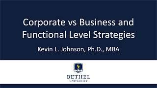 Corporate vs Business and Functional Level Strategies