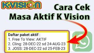 Cara Cek Paket K Vision