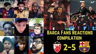 BARCA Fans Reactions to RED STAR BELGRADE 2-5 BARCELONA | UEFA Champions League Round 4 | 07-11-2024