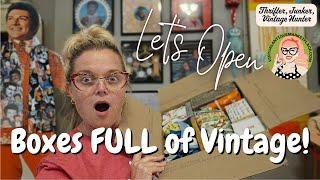 What Vintage Treasures Await? Unboxing Mystery Surprise Boxes!