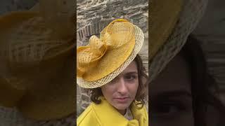 Larisa yellow saucer hat by Holly Young