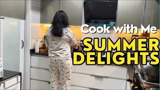 Cook with Me Summer Delights | Chocolate Icecream, Saunf Sharbat, CocoMilkshake, Chutney, Sabzi