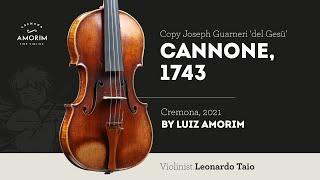 Violin by Luiz Amorim, copy of Joseph Guarneri “del Gesù” Cannone, 1743