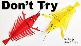 Don't Try | Moving paper lobster craft |Very easy paper lobster craft activity | Origami paper craft