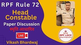 RPF Rule 72 HC Paper  2024 Discussion  By Vikash Bhardwaj