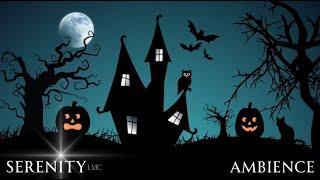 Spooky Town Halloween Screensaver - Animated Effects - Flying Bats - Spooky Musical Melodies - 1 HR