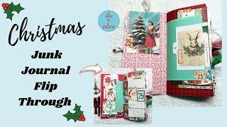 NEW Christmas Junk Journal Flip Through- #junkjournal #junkjournalling #christmasjournal