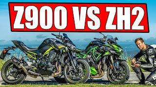 KAWASAKI Z900 2021 VS KAWASAKI ZH2 2021 + GPS MESSUNG