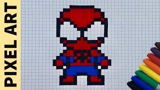 Come Disegnare Spiderman Pixel Art | How To Draw Spiderman pixelart