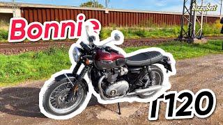 Ich fahre die Triumph Bonneville T120 HT - Soundcheck - Sitzverhalten etc... | INSTA360 ONE X3