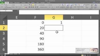 Excel obtain the cosine of an angle