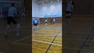 Volleyball Simple Exercise To Improve Ball Control And Defense #volleyball #shorts #exercise #play