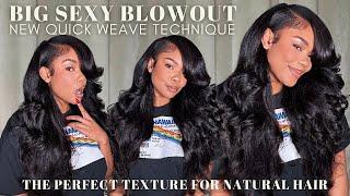 2025 New Sexy Blowout Look! | Kinky Straight Quick Weave | NEW TECHNIQUE Ft CurlyMe Hair