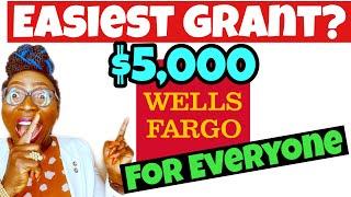 GRANT money EASY $5,000! 3 Minutes to apply! Free money not loan  @wellsfargo