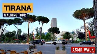 TIRANA, ALBANIA  SHETITJE NGA SHESHI SKENDERBEJ - BLLOK NE TIRANE  CITY SOUND ASMR WALK [4K HDR]