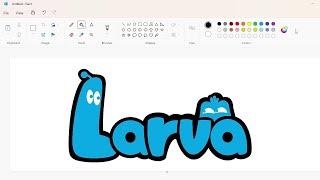 How to draw the Larva (TV series) logo using MS Paint | How to draw on your computer