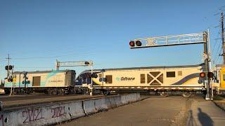 Amtrak CDTX 90218 San Joaquins Train 702 South - E. Morada Lane Railroad Crossing, Stockton CA