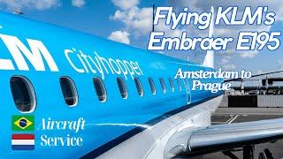 KLM Embraer E195-E2: Comfortable Flight from Amsterdam to Prague