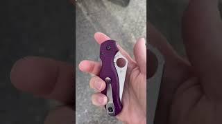 Spyderco para 3 lightweight with a blade swap and dyed scales..
