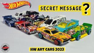 Hot Wheels Art Cars 2023 - The Complete Set Including the Secret Message