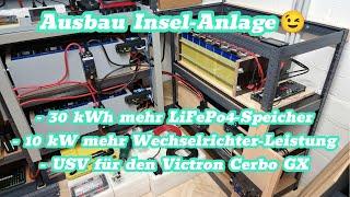 75 kWh LiFePo4 Speicher & 18 kW Inselstrom  EVE MB31 & JK Inverter BMS / Catl Natrium Ionen Akku