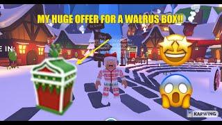 My Offer For a WALRUS BOX  *OVERPAY* (Roblox Adopt me)