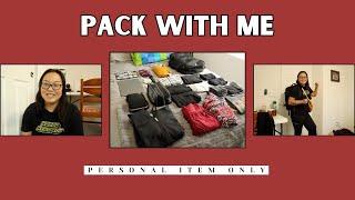 PACK WITH ME ️ (Personal Item Only) | Minimalist Packing | Travel Essentials & Tips