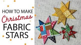 How To Make a Folded Fabric Scandinavian Star Christmas Ornament