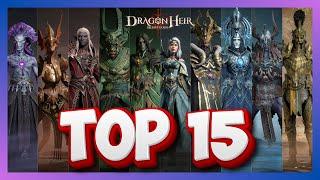 TOP 15 HEROIS ÉPICOS S1 +5 S2  Dragonheir: Silent Gods Season 2