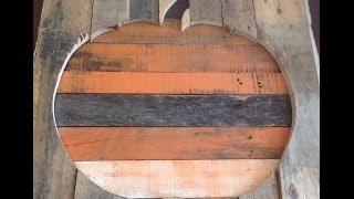 Pallet wood  Pumpkin Fall halloween decor decoration shabby